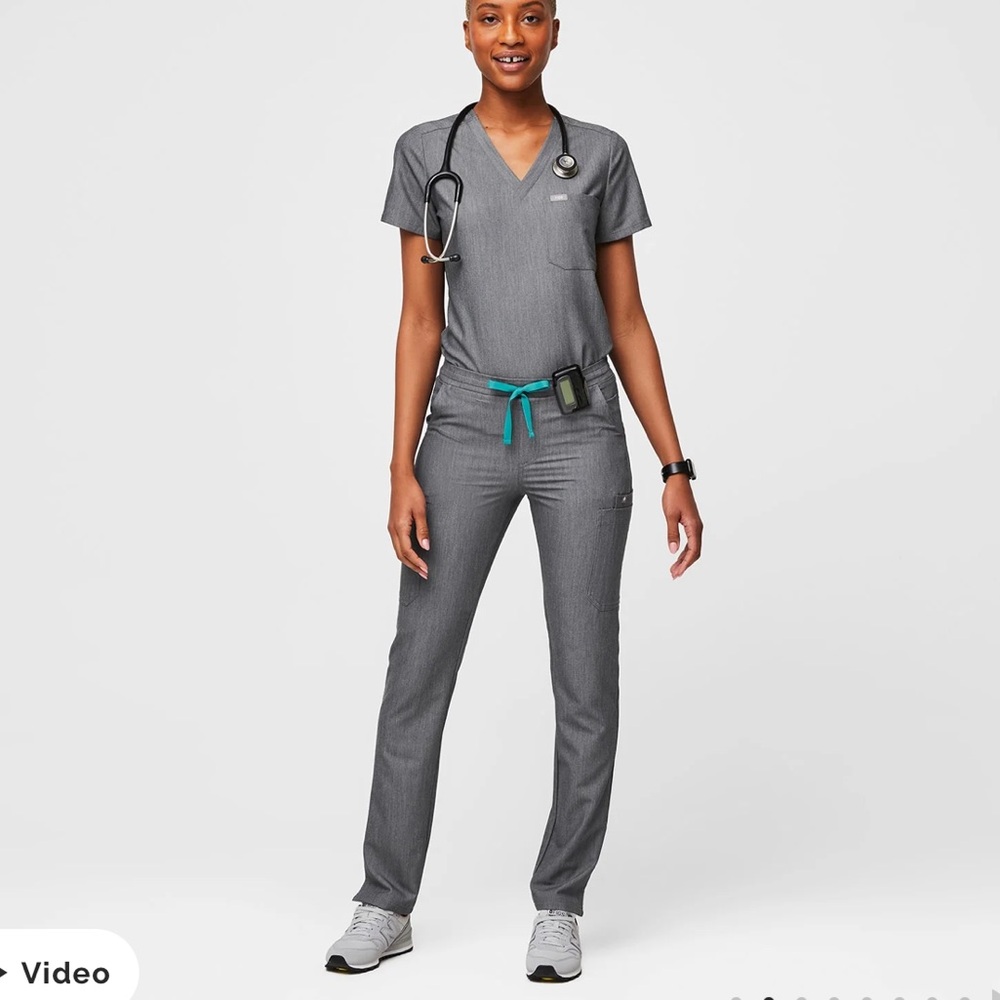 Figs slate Gray Two-Piece scrub Set